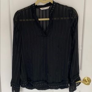 Zara black shear blouse